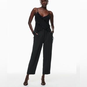 ARITZIA WILFRED HIGH WAISTED CARROT PANTS BLACK 2